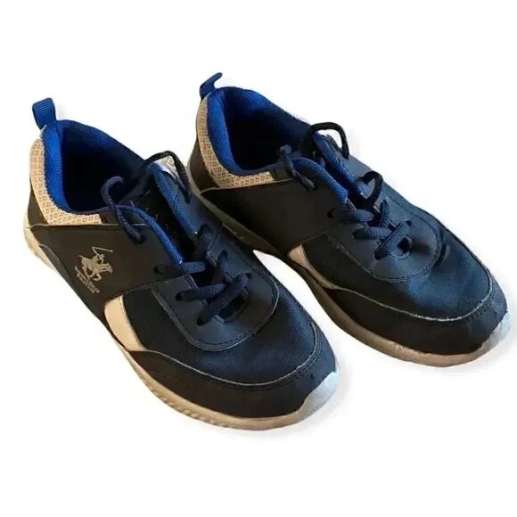 EUC BOYS' BEVERLY HILLS POLO CLUB KIDS LACE-UP SNEAKERS - Picture 1 of 5